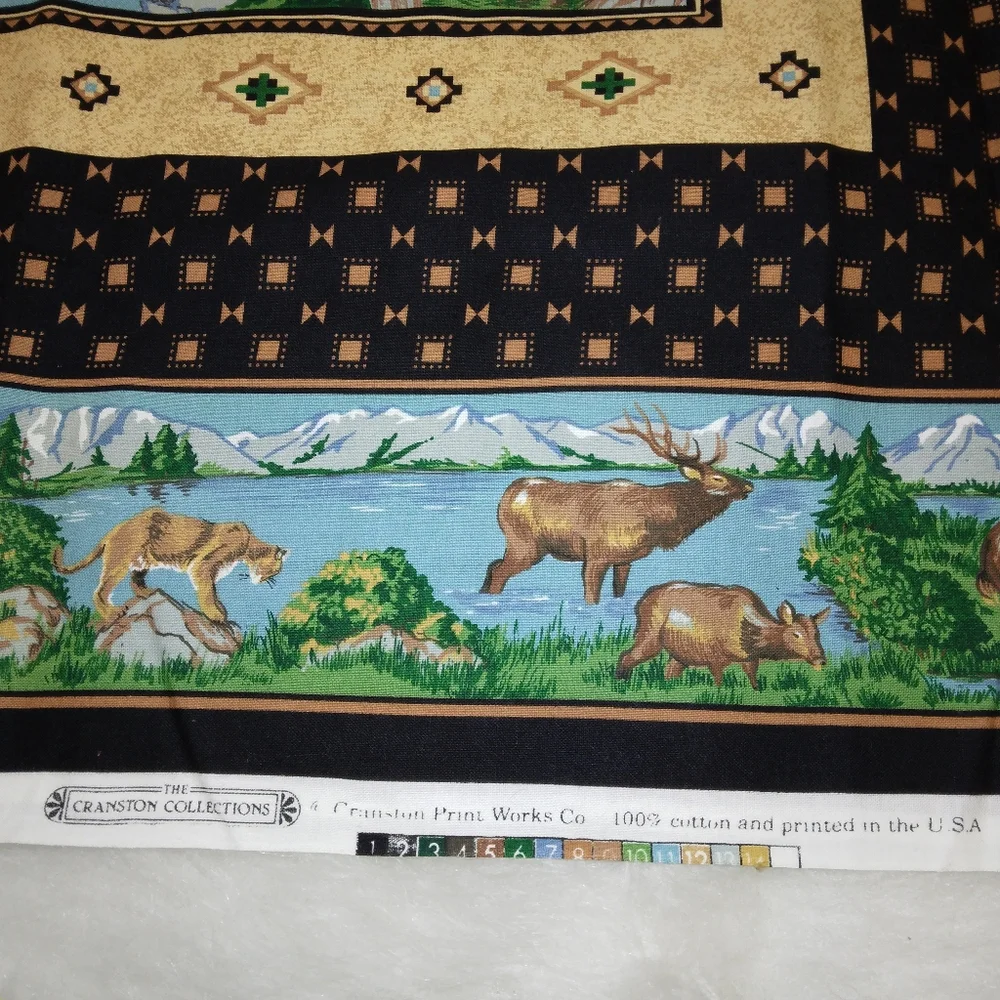 FABRIC PILLOW PANELS Eagle perched, eagle flight, elf, Buffalo